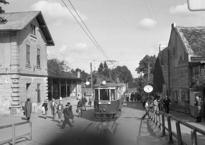 Endstelle der Linie 360 in Mödling, 1954