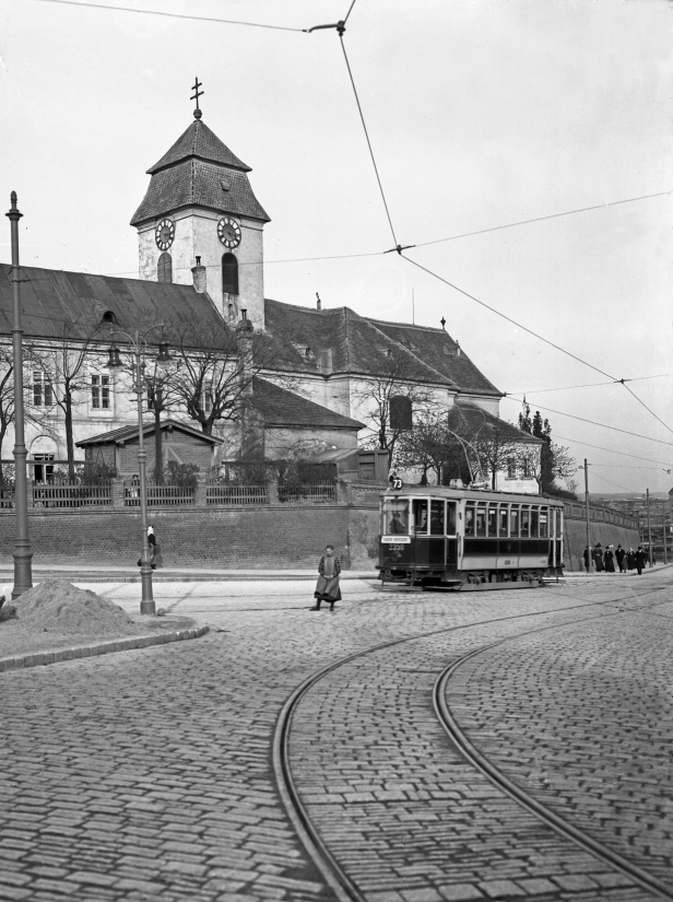 Simmering, Linie 73 , alte Strecke nach Kaiserebersdorf, Type K, um 1913