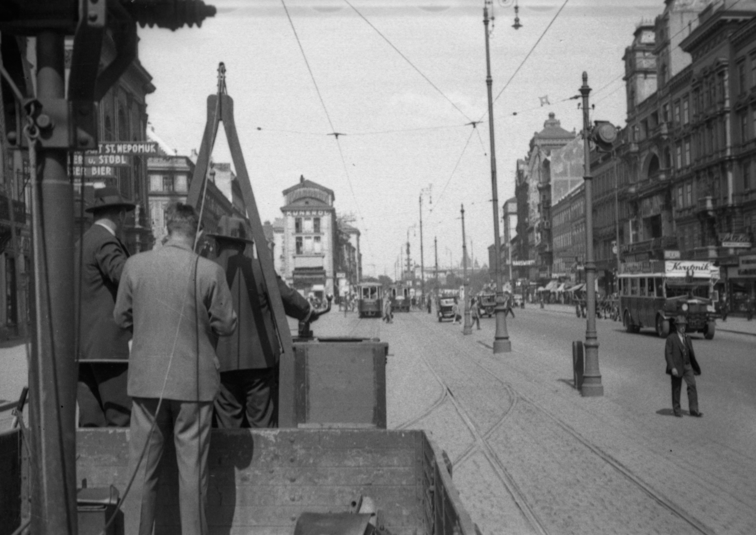 Praterstraße von einem Arbeitswagen aus gesehen, 1937