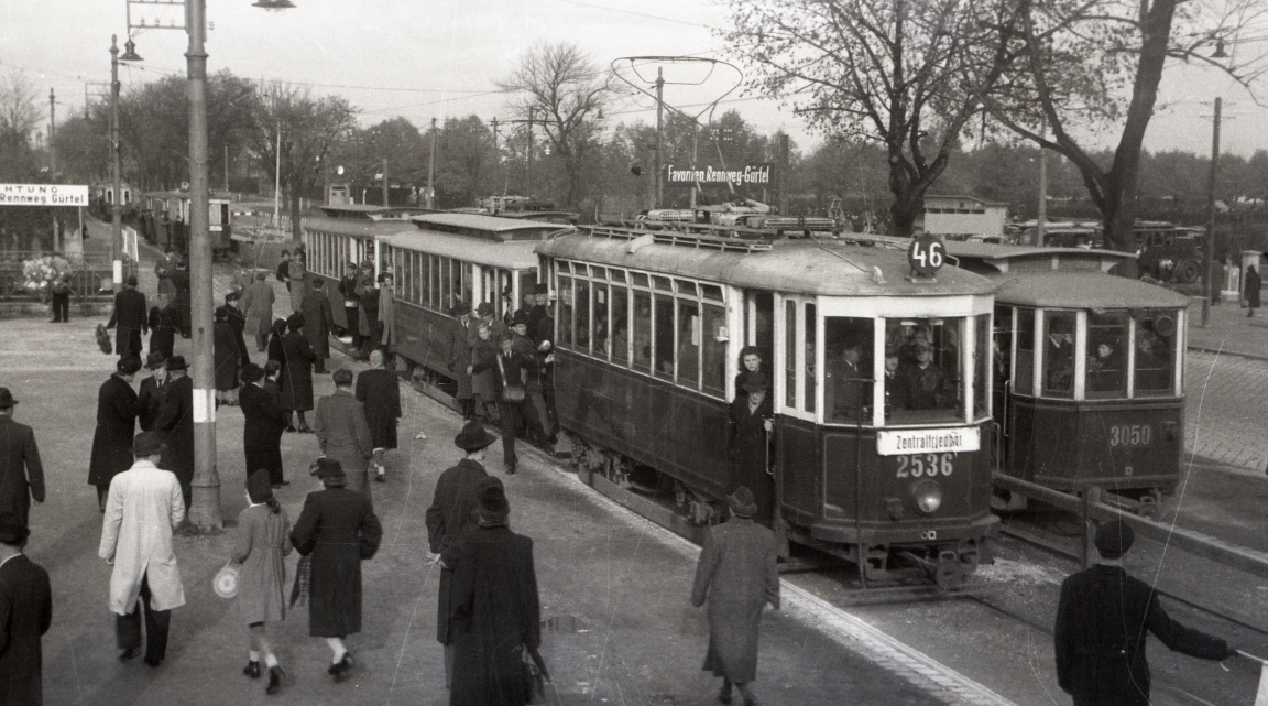 Zentralfriedhofsverkehr im Jahr 1938