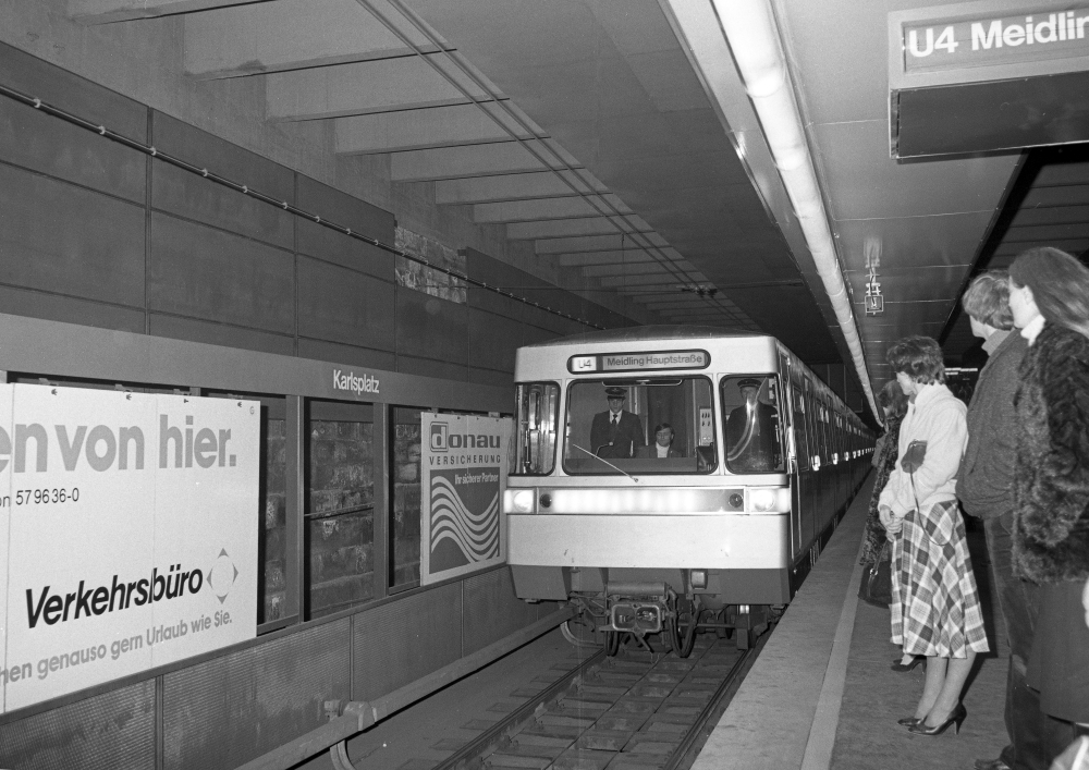 U4-Verlängerung von Karlsplatz bis Meidling, Oktober 1980