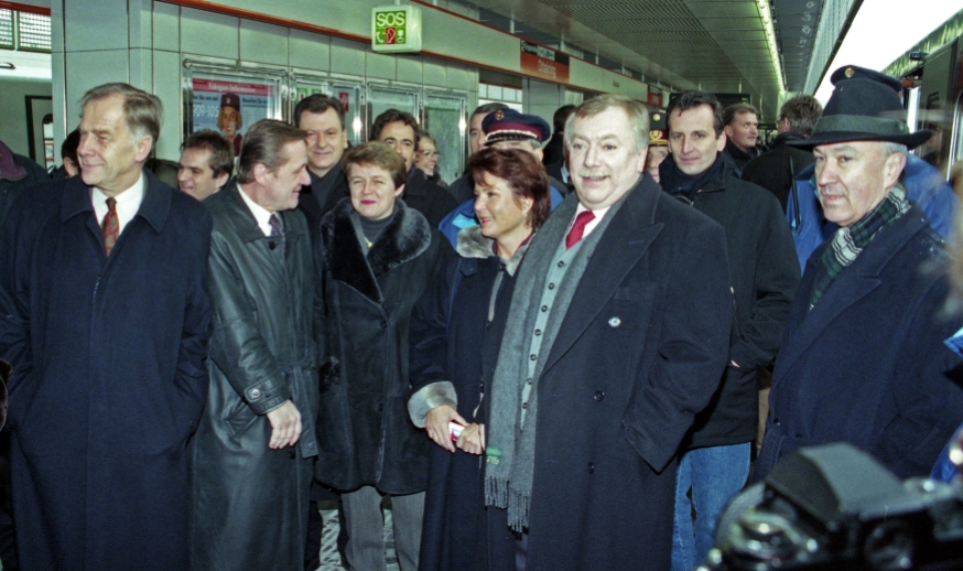 Eröffnung der U3 nach ottakring  mit Bgm.Häupl und Brigitte Ederer am 5.Dezember 1998