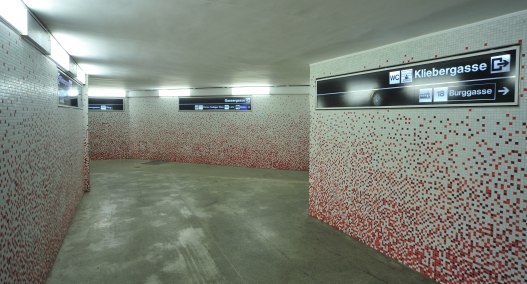 Erneuerte Straßenbahn Station Kliebergasse