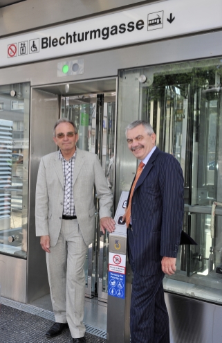 Lift bei der Station Blechturmgasse