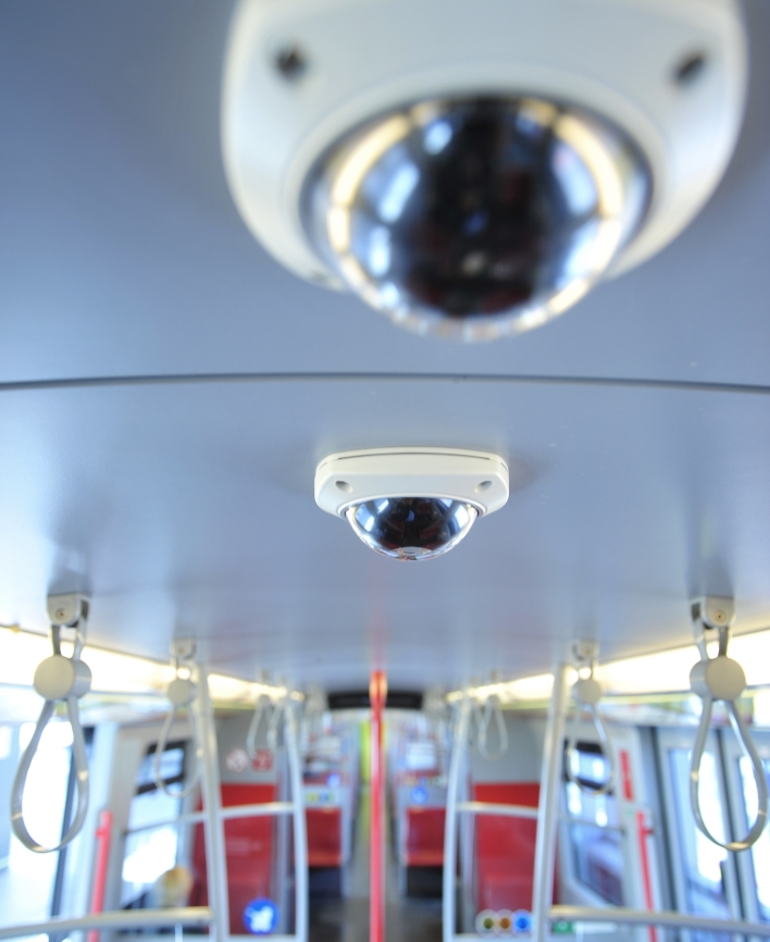 Videokamera in einem Wiener U-Bahn-Zug (V-Zug).