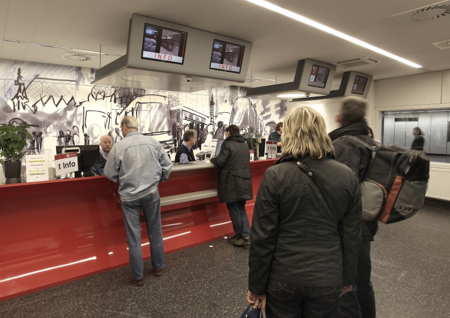 Neu gestaltete Infostelle in der Station Westbahnhof