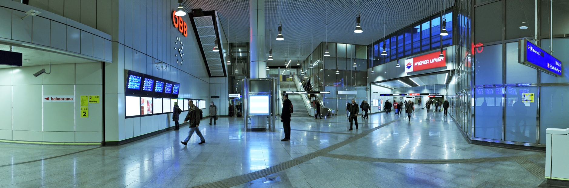 Passage zwischen dem zukünftigen Wiener Hauptbahnhof und der U1-Station Südtiroler Platz.