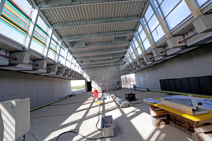 Bauarbeiten für die U2-Verlängerung in der Station Aspern.