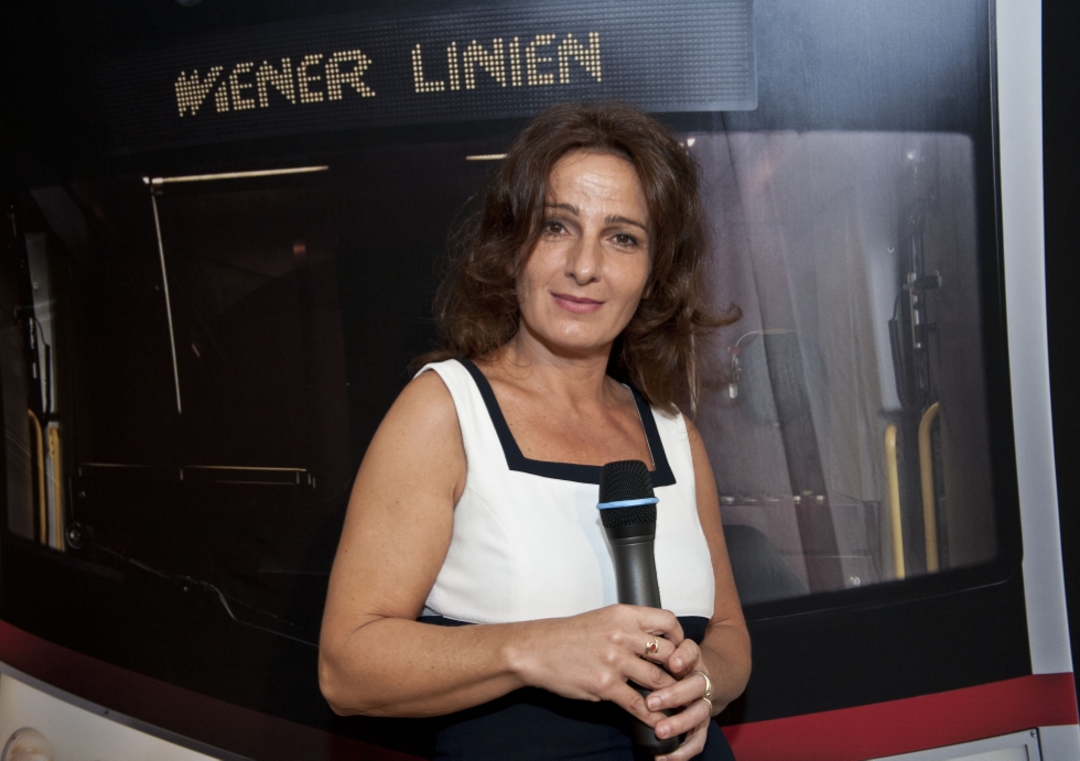 Präsentation der neuen Durchsage-Stimme der Wiener Linien, Angela Schneider, im Rahmen einer Pressekonferenz im Presseclub Concordia.