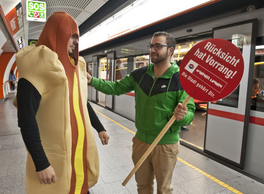 Die Wiener Linien starten im wiener U-Bahnnetz die Kampagne 