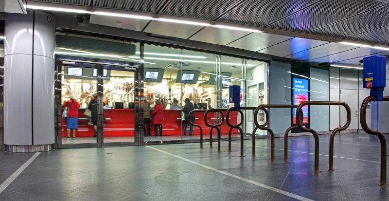 Die neu gestaltete Info- und Ticketstelle in der U-Bahn-Station Stephansplatz.