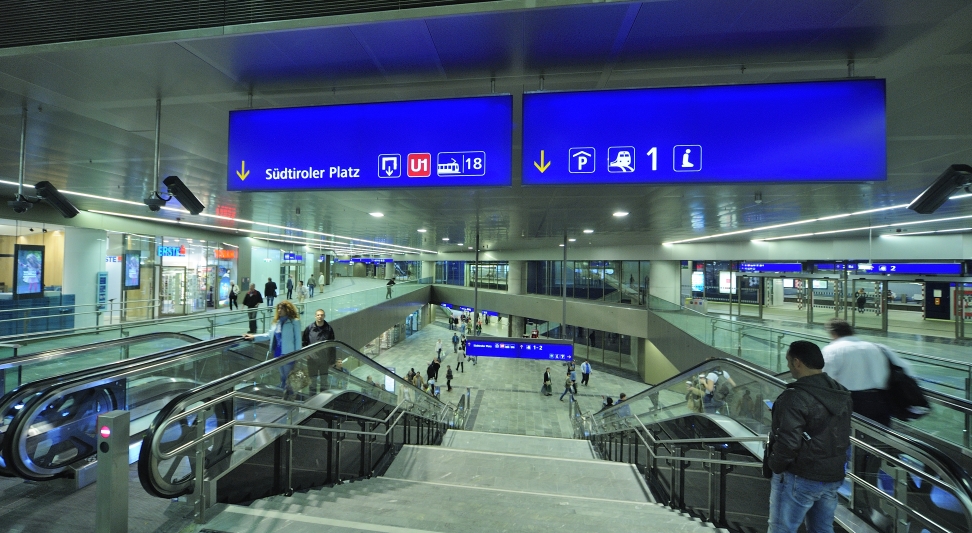 Die direkte, unterirdische Verbindung zwischen U1 und dem neuen Hauptbahnhof.