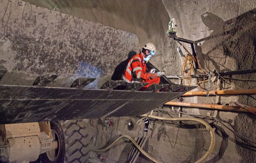 U-Bahn Bau im Bereich Altes Landgut Favoritenstraße, Tunnelbereich, August 2014