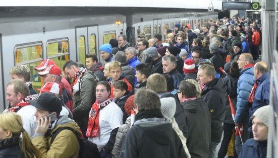 U2 Station Stadion bei Großveranstaltung