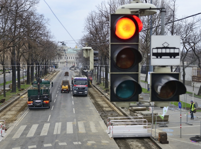 Schienentausch auf der Ringsstraße