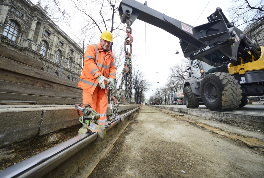 Schienentausch auf der Ringsstraße