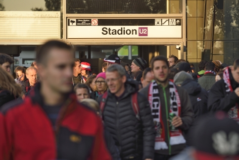 U2 Station Stadion bei Großveranstaltung