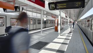 Neue Station Neulaa der U1 nach der Verlängerung nach Oberlaa.