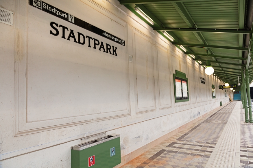 U4 Station Stadtpark kurz vor Fertigstellung