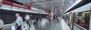 Neue Station Alaudagasse der U1 nach der Verlängerung nach Oberlaa.