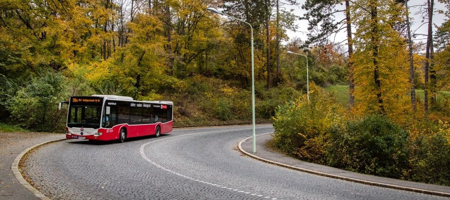 Buslinie 38A Höhenstraße Fahrtrichtung Heiligenstadt