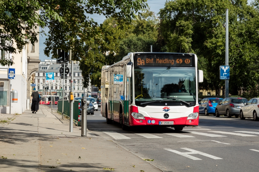 Bus Linie 9A Ruckergasse Fahrtrichtung Bhf.Meidling