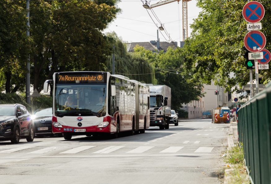 Bus Linie7A Ruckergasse Fahrtrichtung Meidling
