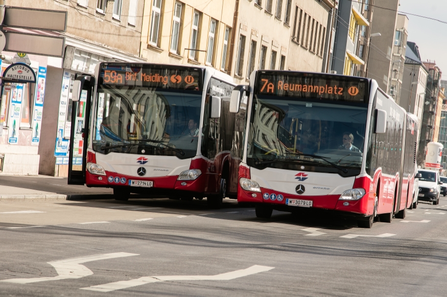 Bus Linie7A und 59A in Meidling
