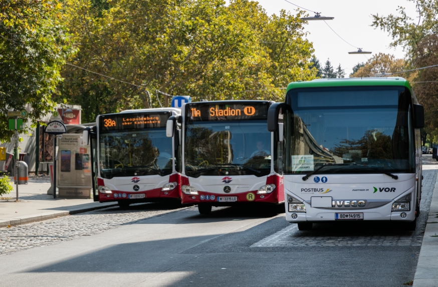 Buslinien 11A und  38A in Heiligenstadt