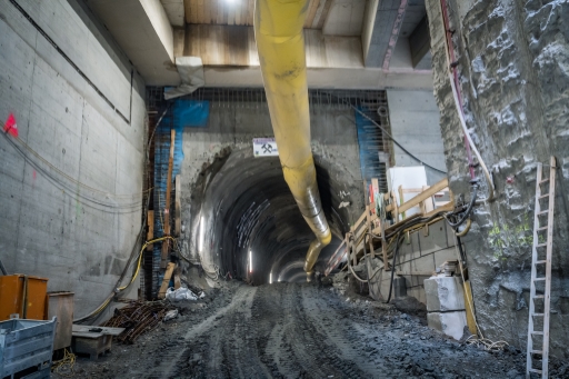 Fortschritt Tunnelarbeiten U2xS Matzleinsdorfer Platz