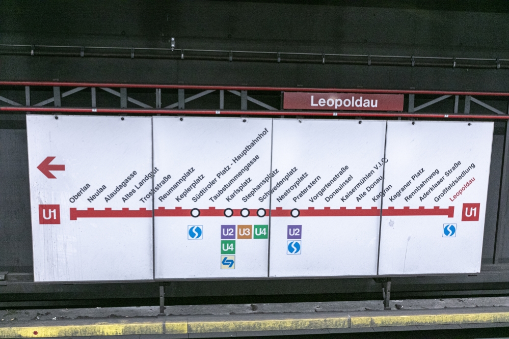 Stationsanzeige Leopoldau