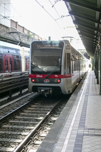 Die Linie U6 in der U6-Station Burggasse-Stadthalle