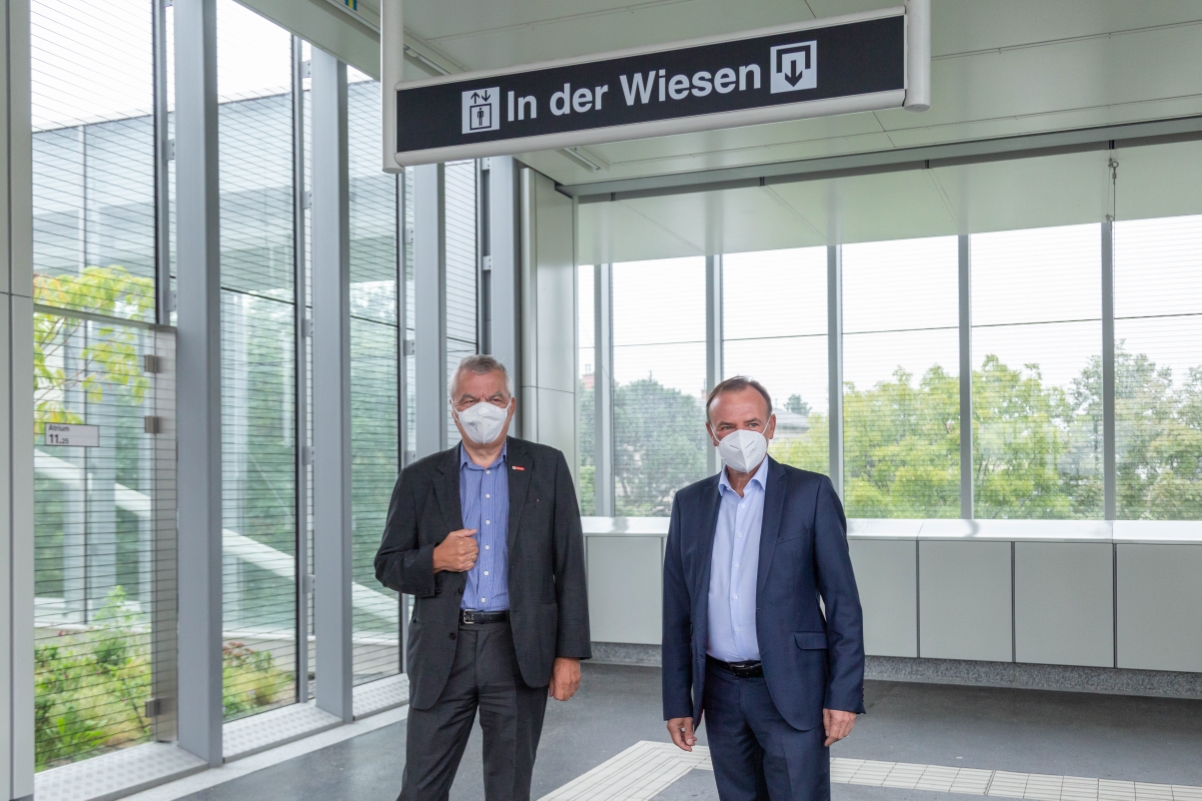 Stationserweiterung U6-Station Erlaaer Straße mit Wiener Linien Geschäftsführer Günter Steinbauer und Bezirksvorsteher Gerald Bischof