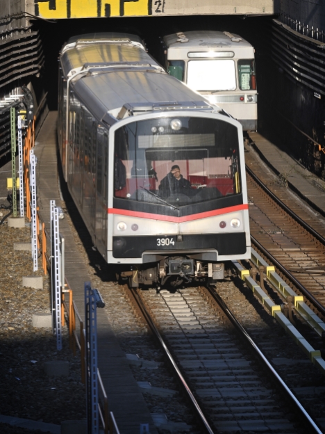 U-Bahn auf offener Strecke