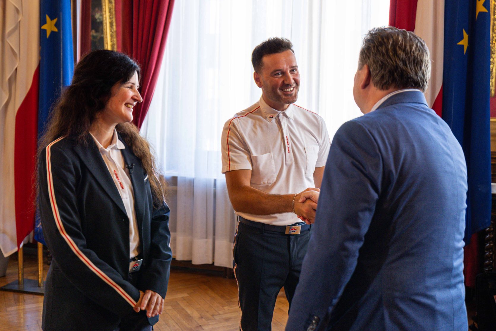 Bürgermeister Übergabe Weichenkrücke